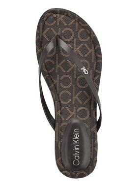 CALVIN KLEIN faux leather sandals women's size 10